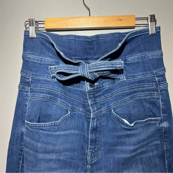 Mother Triple Stack Looker Hi Rise Tie Waist Stretch Skinny Jeans Size 31 - Picture 4 of 15